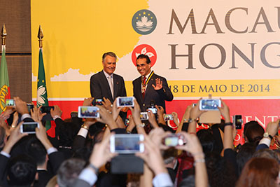 高天賜獲葡萄牙總統席爾瓦頒授葡萄牙榮譽功績勳章(爵士)